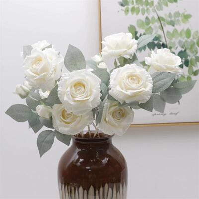 Three roses, the living room photo decorations, fake bouquet