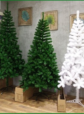 跨境现货加密绿色pvc圣诞树商超家用圣诞节日装饰仿真树工厂批发