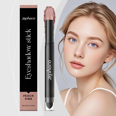 Zephoco Peach Pink Eyeshadow Stick - A finely textured, lumi