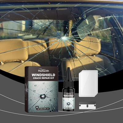 Homonth Windshield Crack Repair Kit - Portable Adhesive Repa