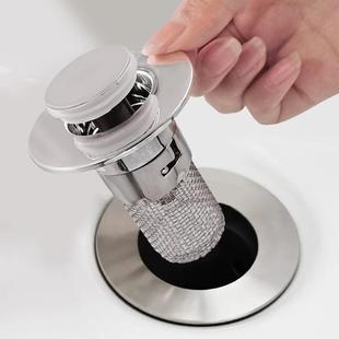 Press-type Bounce Core Filter Sink Drain Plug for Washbasin,
