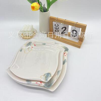 Melamine irregular-shaped plates, plastic snack and cold dis
