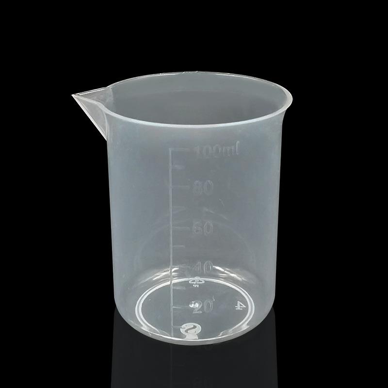 Wholesale 100ml transparent graduated plastic beaker, labora