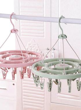 Multi-clip clothes drying rack, windproof clips for home use