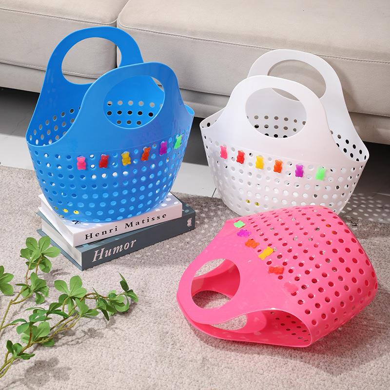 Bathing basket, shower basket, handheld bathroom laundry bas