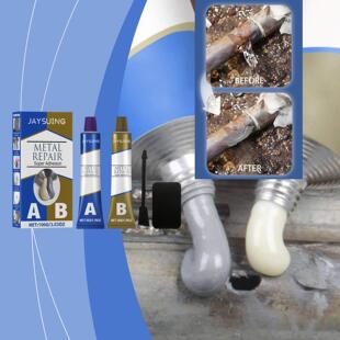Jaysuing Cast Iron Sealant, Boxed AB Epoxy Adhesive for Leak