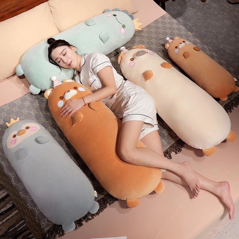 Cute long bolster pillow, suitable as a sofa cushion or dorm