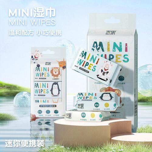 Mini Pack Wet Wipes, Portable Small Pack for Cleaning Hands