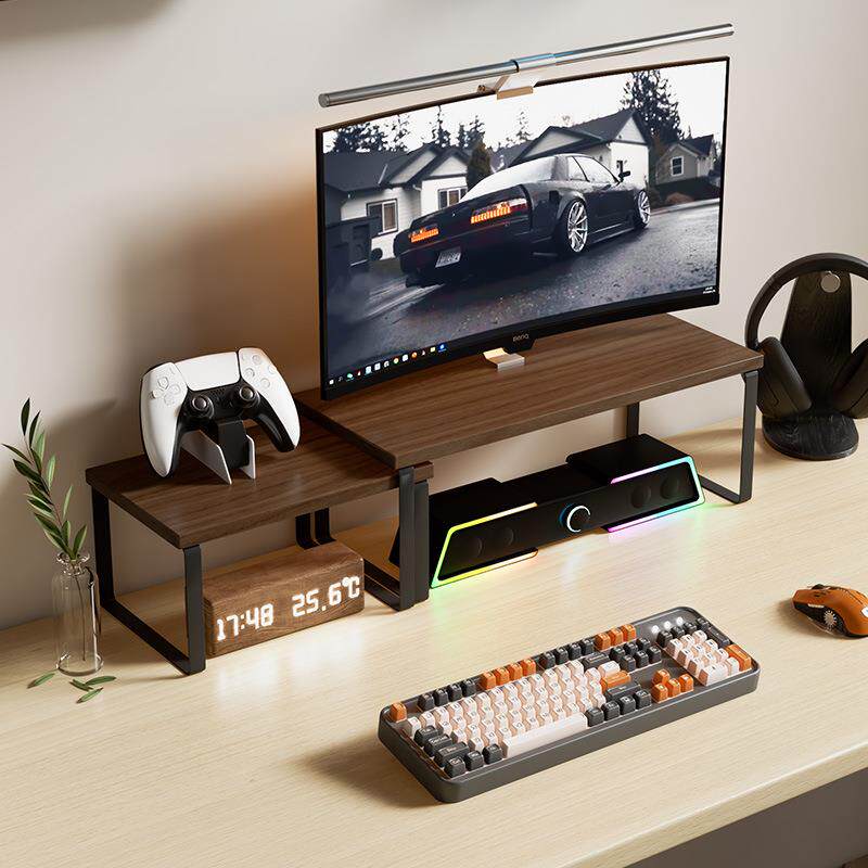 Computer Monitor Riser Stand Desk Organizer Shelf Elevating