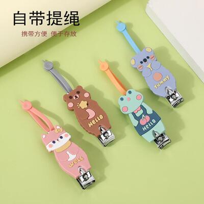 New Cute Cartoon Kuku Bear Nail Clipper with Soft Rubber Lan