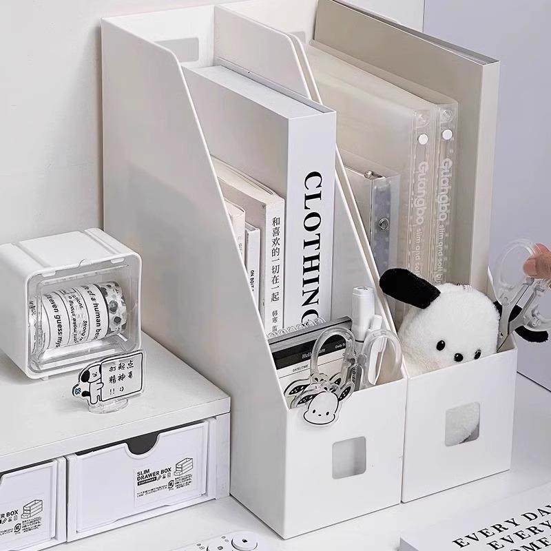 Foldable Book Stand and Storage Box, Vertical INS Style Desk