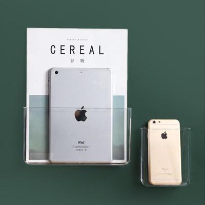 Clear PS Wall-Mounted Storage Box, Multi-functional Bedside