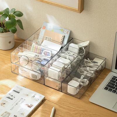 Desktop organizer with compartments for storing small items,
