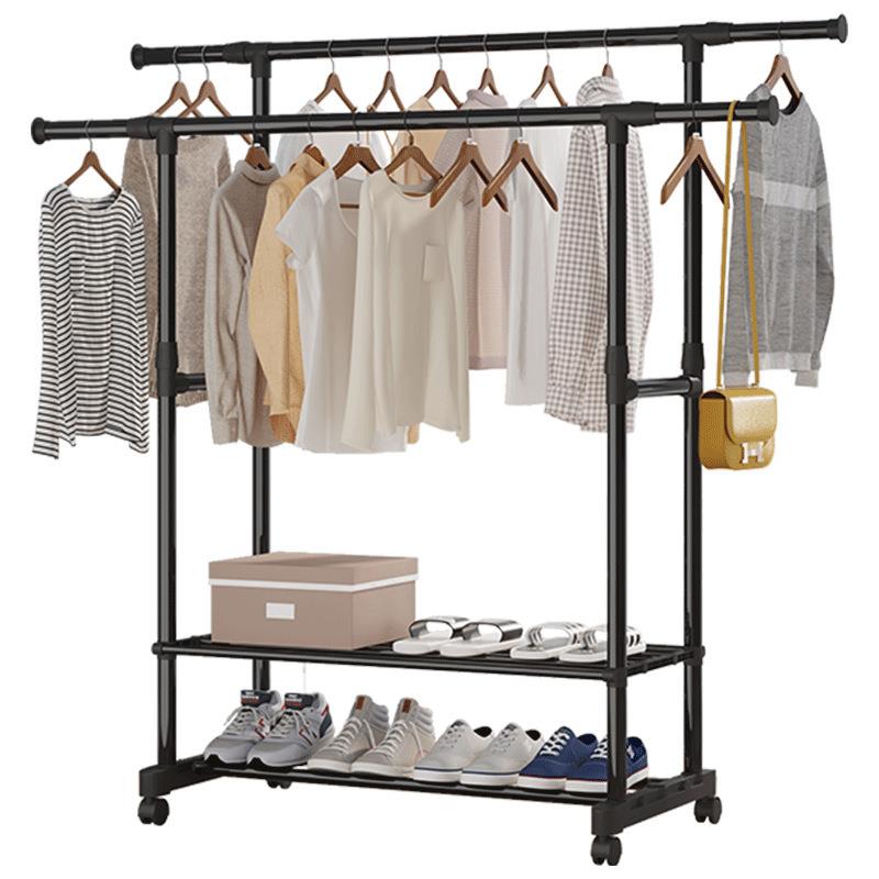 Adjustable and Extendable Double Rod Drying Rack, Simple Des
