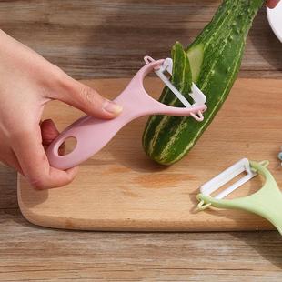 Ceramic peeler and slicer for vegetables, potatoes, fruits,