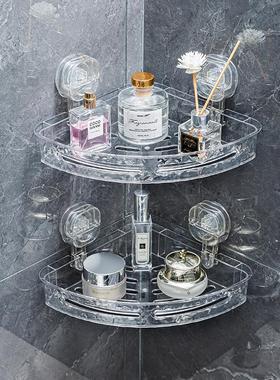 No-drill bathroom and toilet storage rack, triangular wall-m