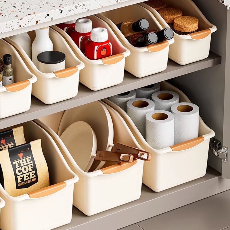 Kitchen Storage Box Cabinet Organizer with Wheels Desktop