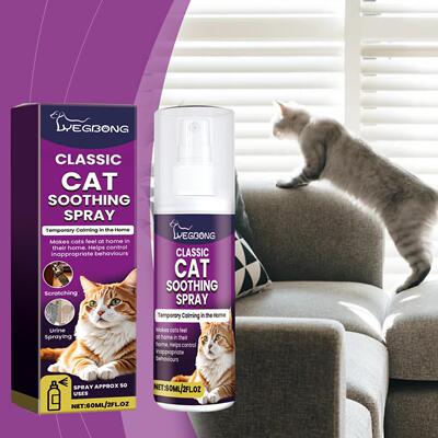 YEGBONG Pet Cat Calming Spray - Gentle Formula to Prevent Sc