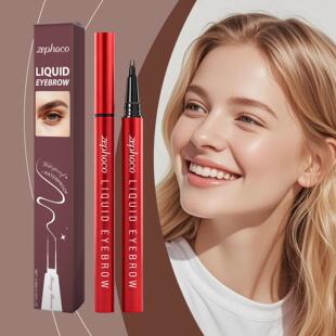 Zephoco Honey Brown Dual-Head Liquid Eyebrow Pencil - Perfec