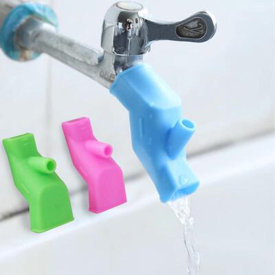 Silicone faucet extender connector water guide splash guard