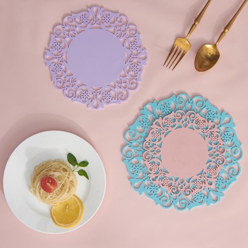 Coasters, non-slip pads, plate mats, and placemats with crea