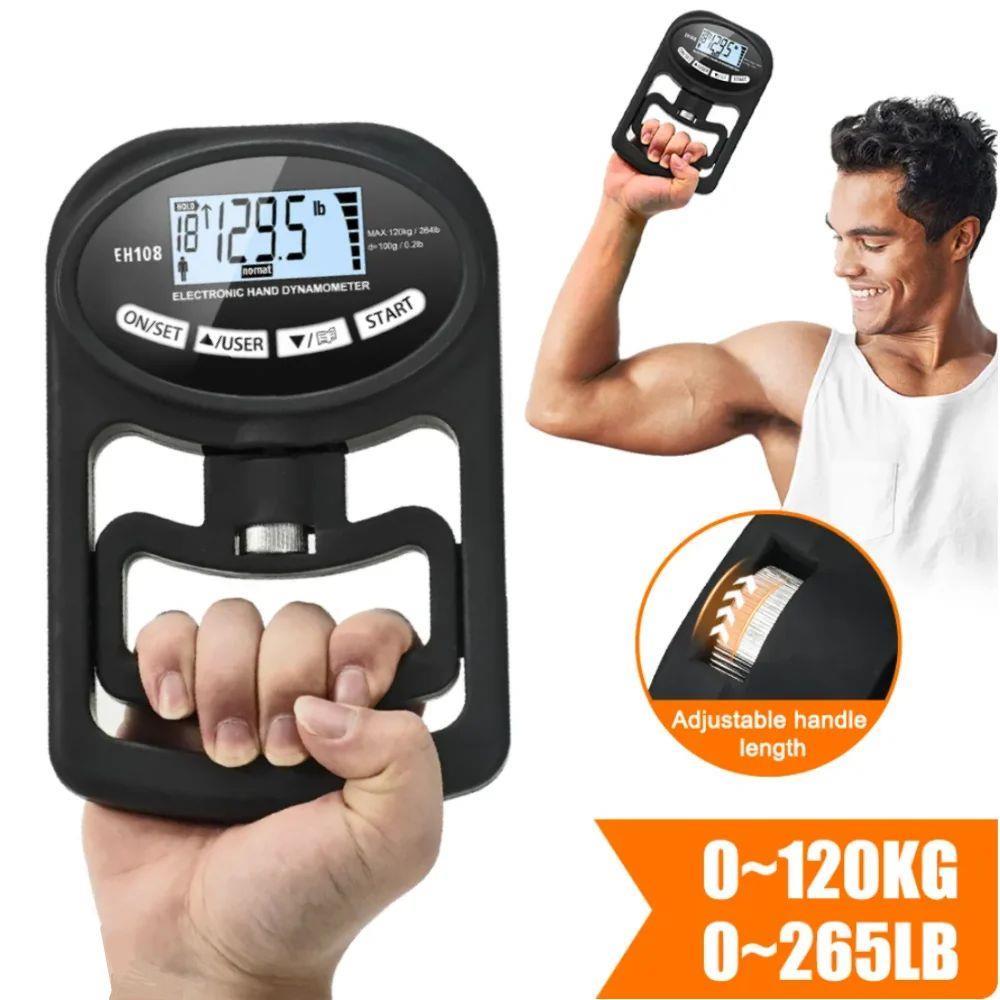 Grip Srength Tester 265Lbs/120Kg Digital Hand Dynamometer Gr