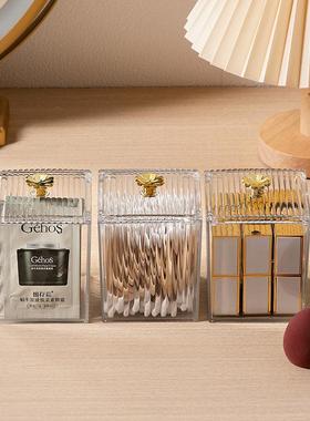 Luxury Lightweight Cotton Swab Storage Box with Lid, Dustpro