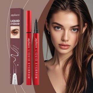 zephoco Ash Brown Dual-Head Liquid Eyebrow Pencil - Provides