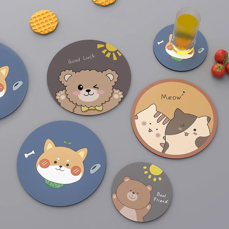 Heat-Resistant Coaster Cup Mat Table Pad Silicone Mat High