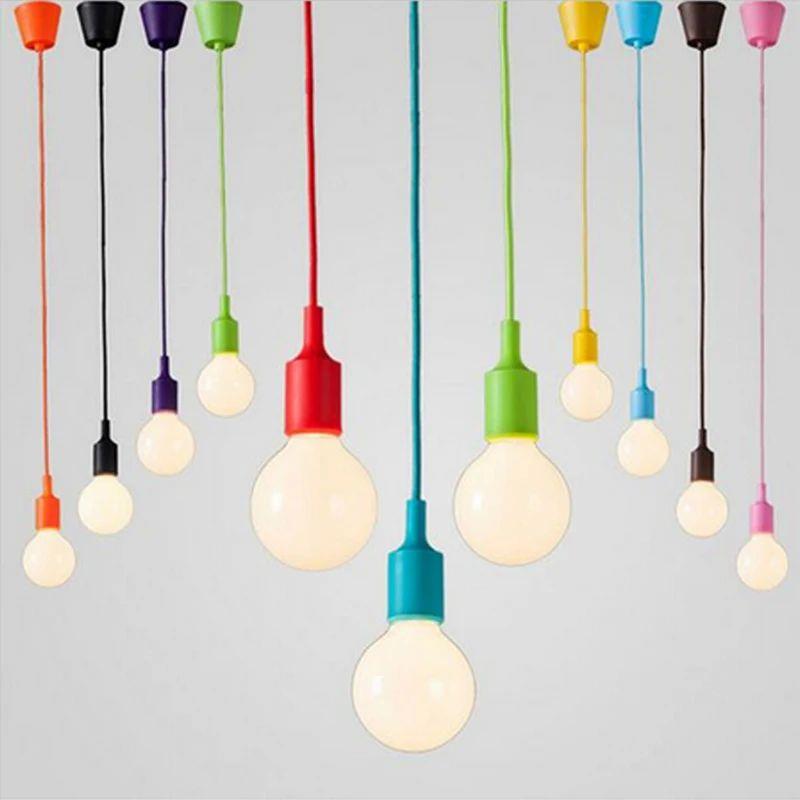 Modern Colorful Pendant Lights Dining Room Pendant Lamps Sil