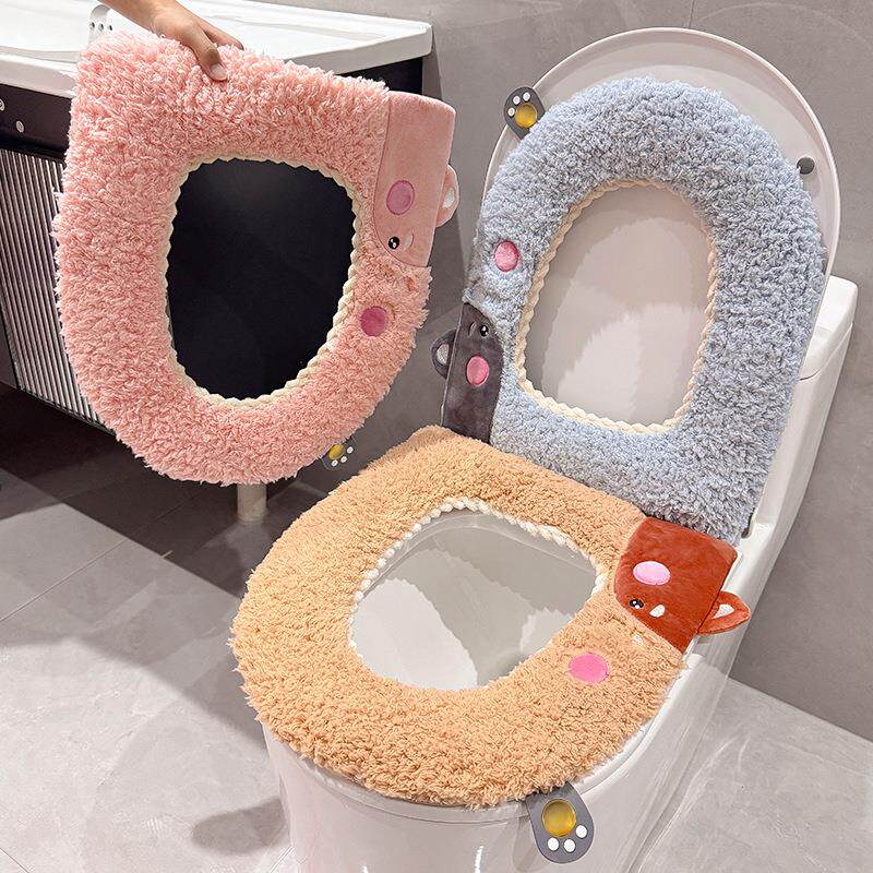 New 2025 Thickened Waterproof Adhesive Toilet Seat Cover for