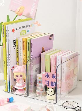 Acrylic Desktop Transparent Bookshelf, Document Organizer, a