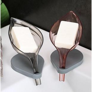 Suction Cup Leaf Soap Dish, Creative No-Drill Bathroom Soap