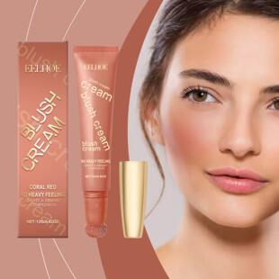 EELHOE Shimmering Blush Cream in Coral Red - A lightweight,