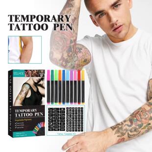 EELHOE Temporary Tattoo Pen Set for Face and Arm Makeup, Gra