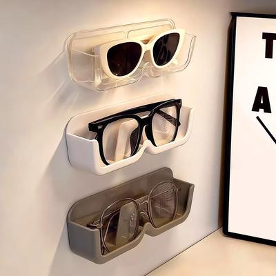 Wall-mounted glasses storage box, no drilling required, suit