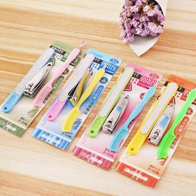 Three-piece nail care set, including nail clippers, nail sci