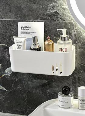 Wall-mounted bathroom storage rack, no drilling required, su