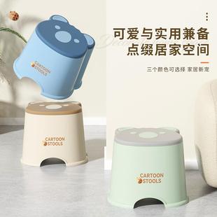 Small plastic stool for home use, suitable for children. It