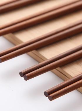 Ironwood Chicken Wing Wood Chopsticks Home 10-Pair Set, Soli