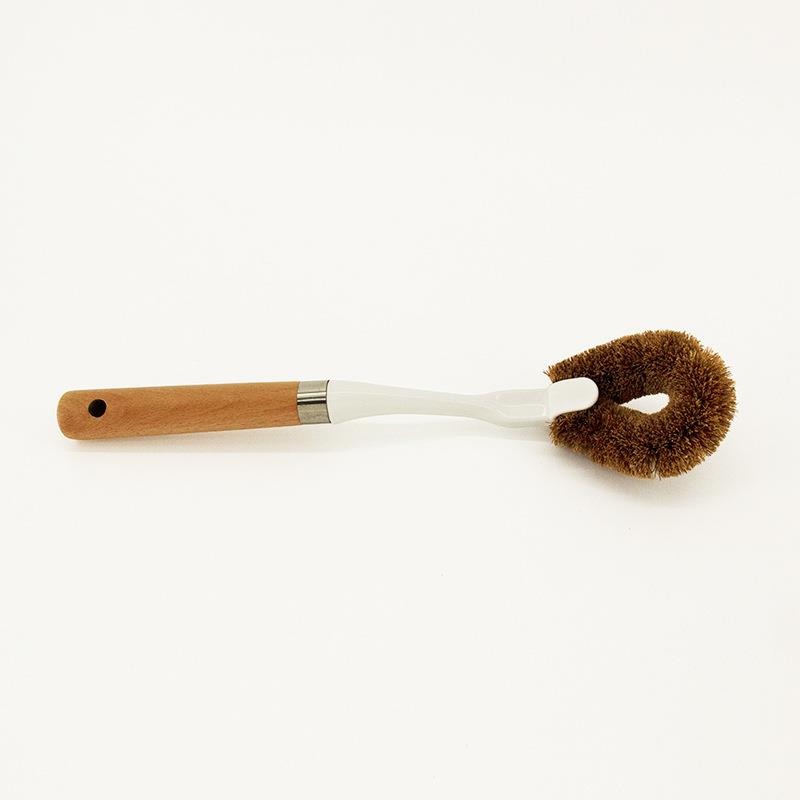 Long-handled Beech Wood Pot Scrubber, Kitchen Hanging Coconu