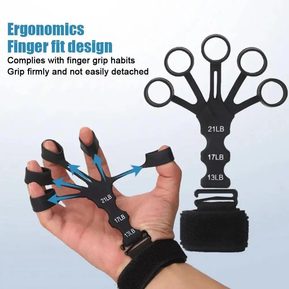 Hand Grip 5 Finger Exerciser Strength Trainning Power Forear