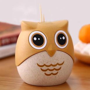 Owl Shaped Sliding and with Portable Holder Cute Toothpick