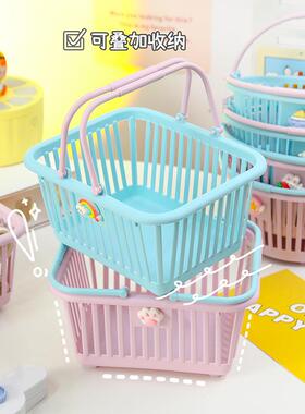 Square Orchard Picking Plastic Handheld Basket, Hollow Mulbe