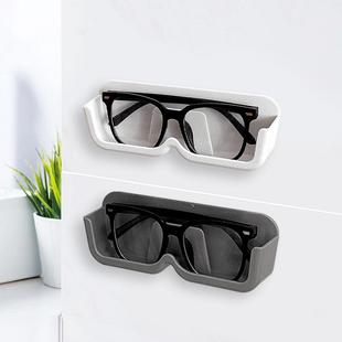 Wall-mounted glasses storage box, no drilling required, for