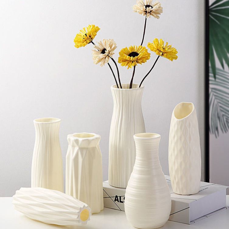 Home Decor Nordic Style Plastic Vase for Living Room Durable
