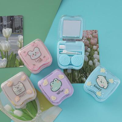 Cute cartoon-themed contact lens case, featuring an adorable