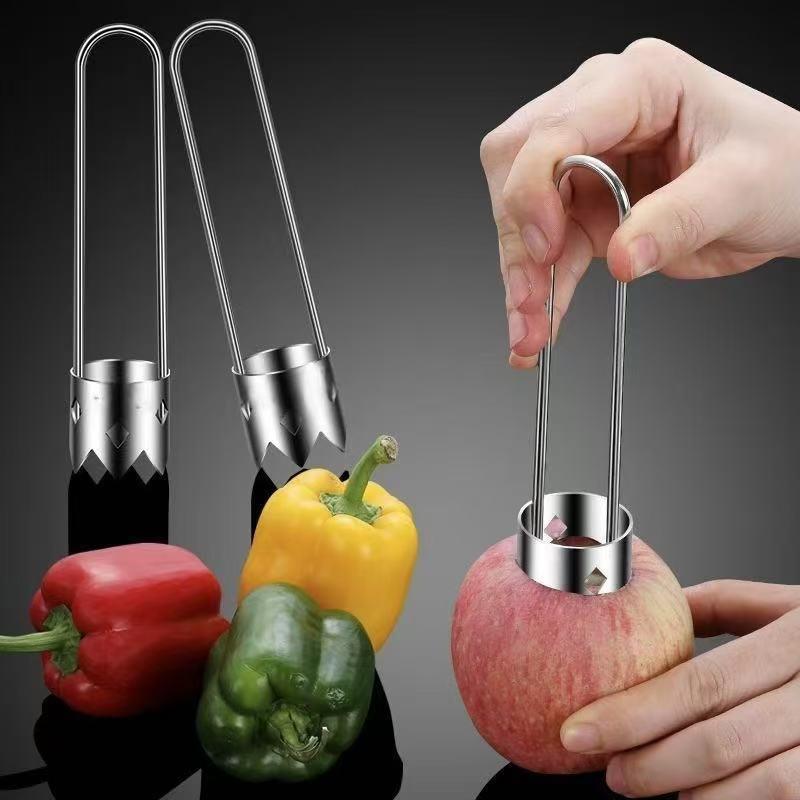 Rotary Stainless Steel Corer for Bitter Melon, Bell Peppers,