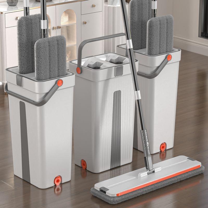 2024 New Model Hands-Free Flat Mop Set for Home Use - Dry an