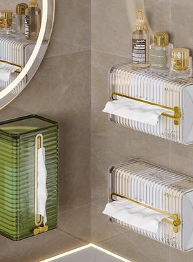 Luxury Wall-Mounted Tissue Box, Washcloth Storage for Bathro